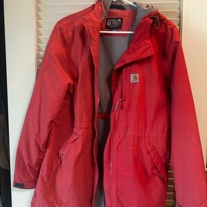 Carhartt Rhubarb Hooded Rain Jacket